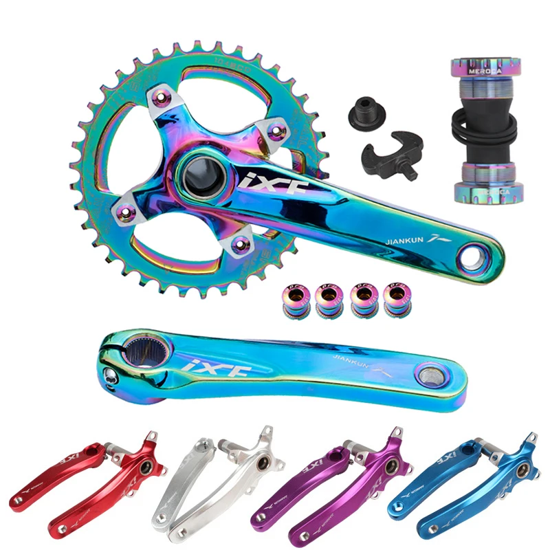 Детали для велосипеда JIANKUN IXF MTB Кривошип 104BCD 32 34 36 38T 170 мм полый интегрированный Нижний Кронштейн костюм с