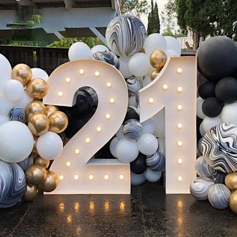  Manufacturer Customized Personalized Waterproof Numbers Sign Led Light Up lights Marquee
