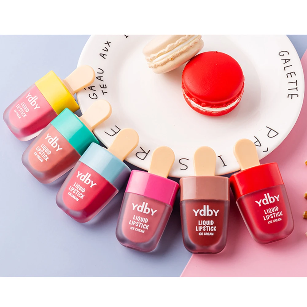 Wholesale Ice Cream Matte Lipgloss hot sale waterproof long lasting Liquid lipstick for women ready to ship