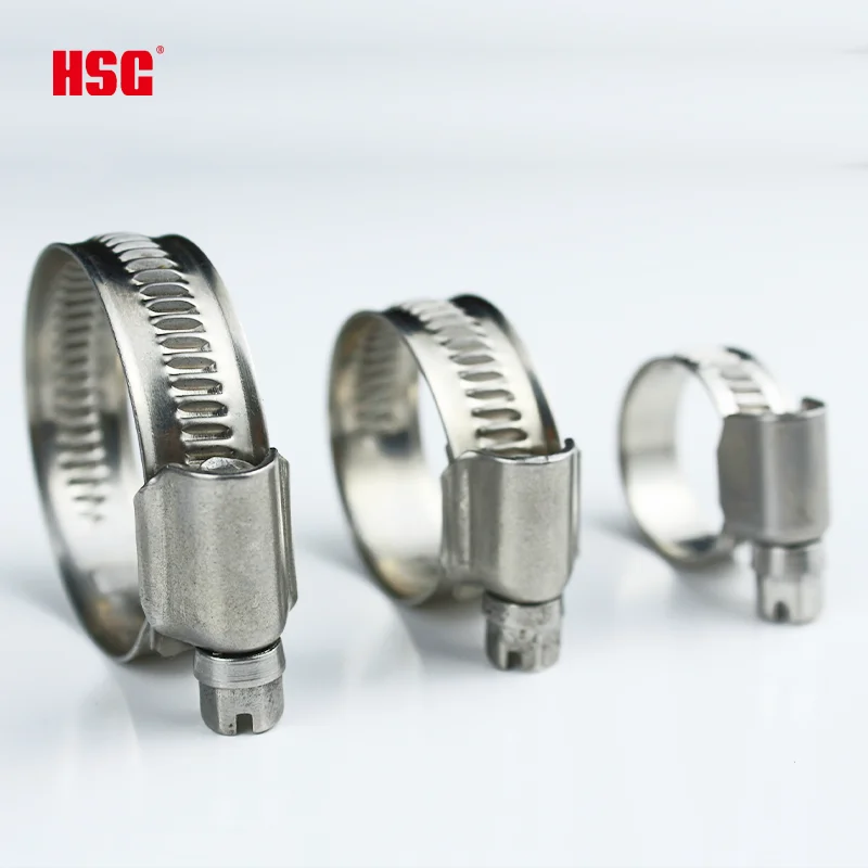 German Type Quick Fitting Strong 201 Stainless Steel Throat Hoop 9mm/12mm  Width for Fixing Cable Hose Clamp metal clamps