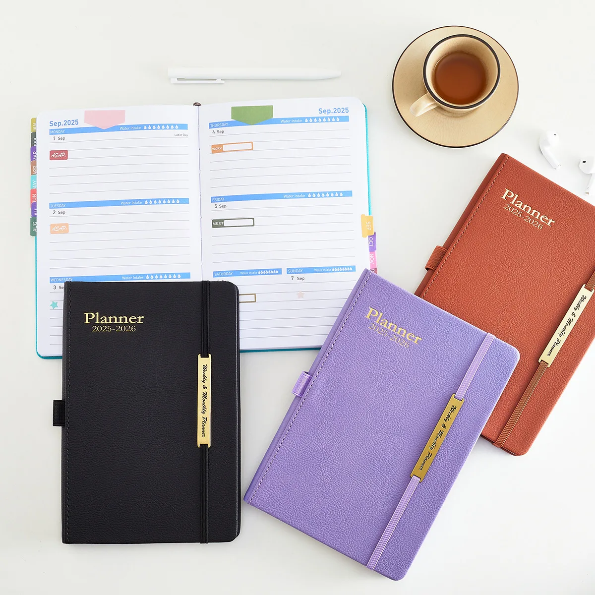 New Arrival 2025 A5 Notebook Journal Calendar Portable Agenda English Schedule Daily Weekly Plan Stationery for School Office