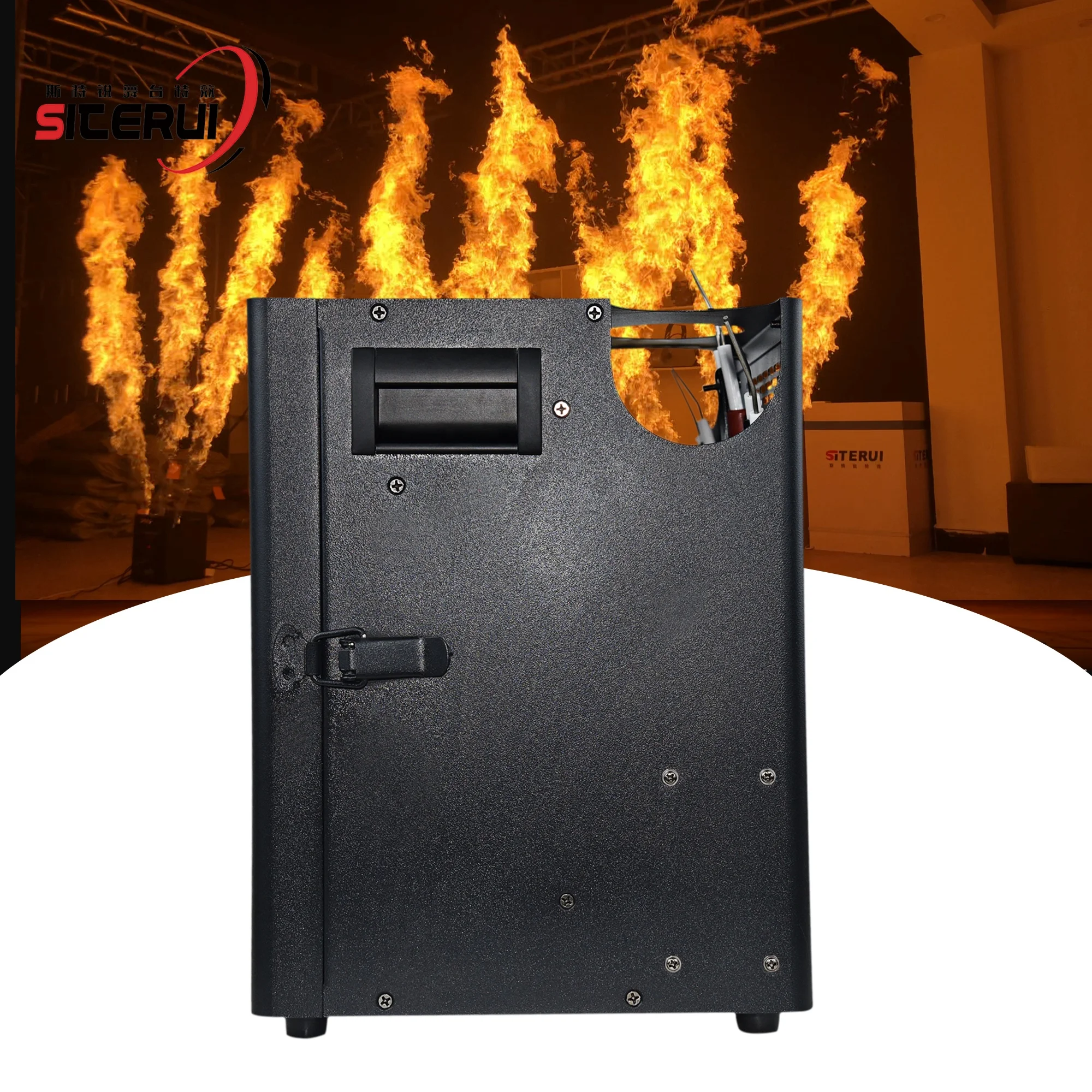 SITERUI 200 Вт трехходовая машина с пламенем сценическое оборудование эффектом горячего огня для сценического театра фотография специальное экологическое шоу