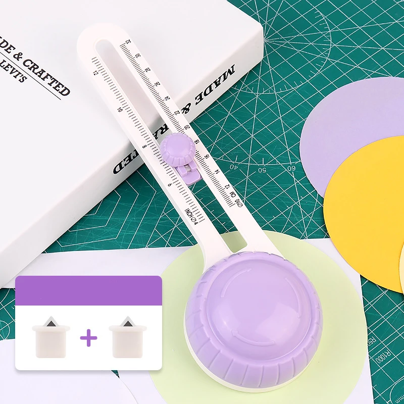 Circular Paper Cutter Scrapbook Cards Circle Shape Cutter DIY Round Cutting Knife 360 Rotary Circle Cutter