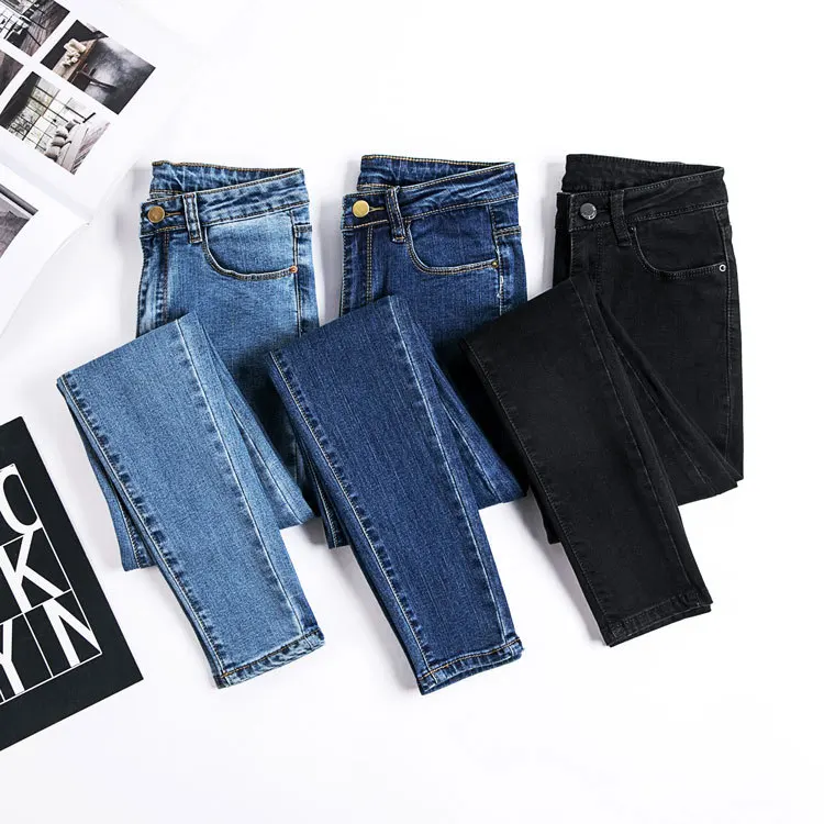 Custom Skinny Fit Denim Stretch Plus Size Mujer Pantalones De Hombre Jeans for Women