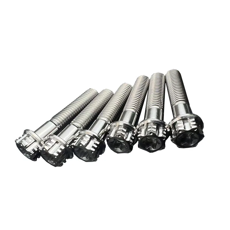 Заводская цена m10x55 мм титановые шестигранные и звездообразные головки фланцевые болты титановый двойной приводной болт
