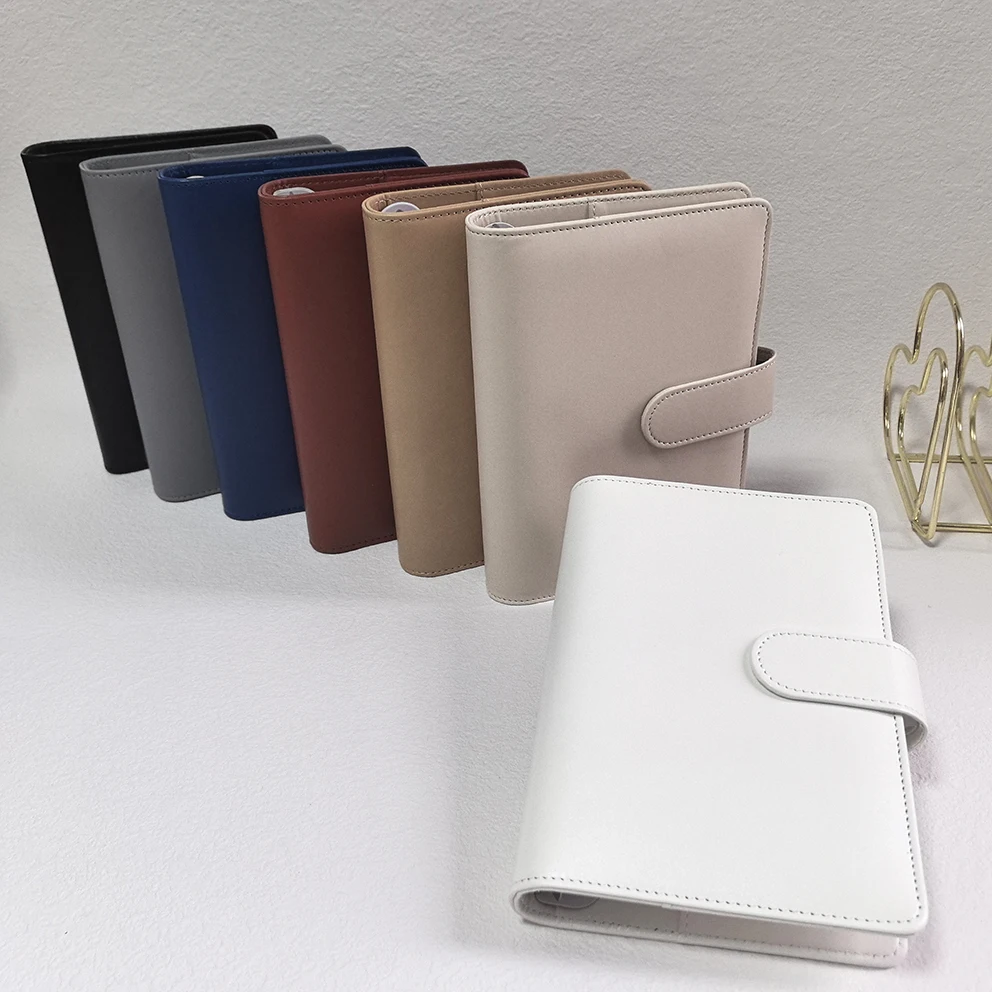 Оптовая продажа в наличии яркие цвета низкий минимальный объем заказа прочный A5 A6 конверт для наличных денег ежедневник папки обмена