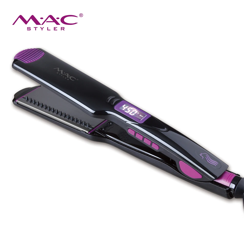 450F выпрямитель для волос Профессиональный расческа Plancha De Cabello широкий плоский металлический титановый