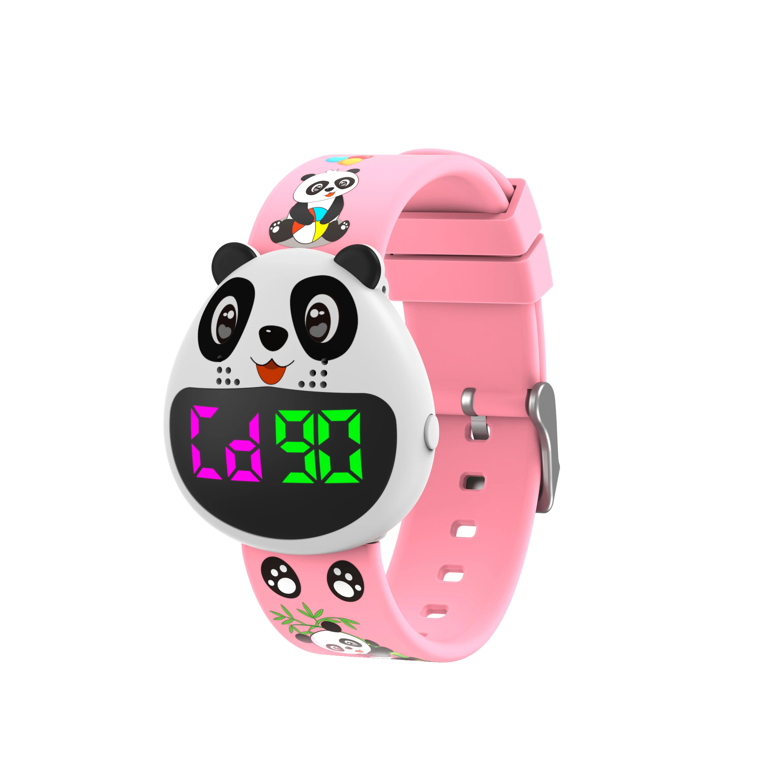 Splash water resistant potty training watch with song and led flashing panda led kids watch