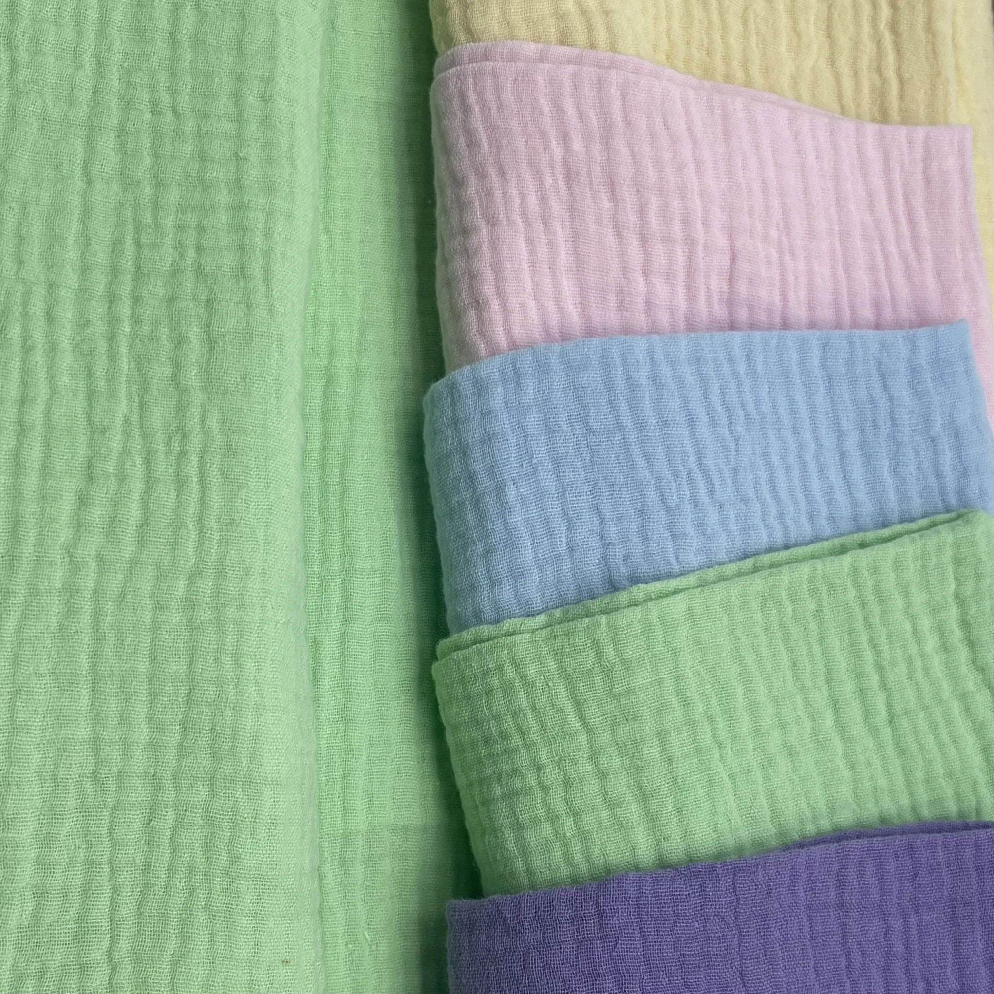 Wholesale 100% Cotton Double-Deck Crepe Muslin Crinkle Crepe Baby Clothing