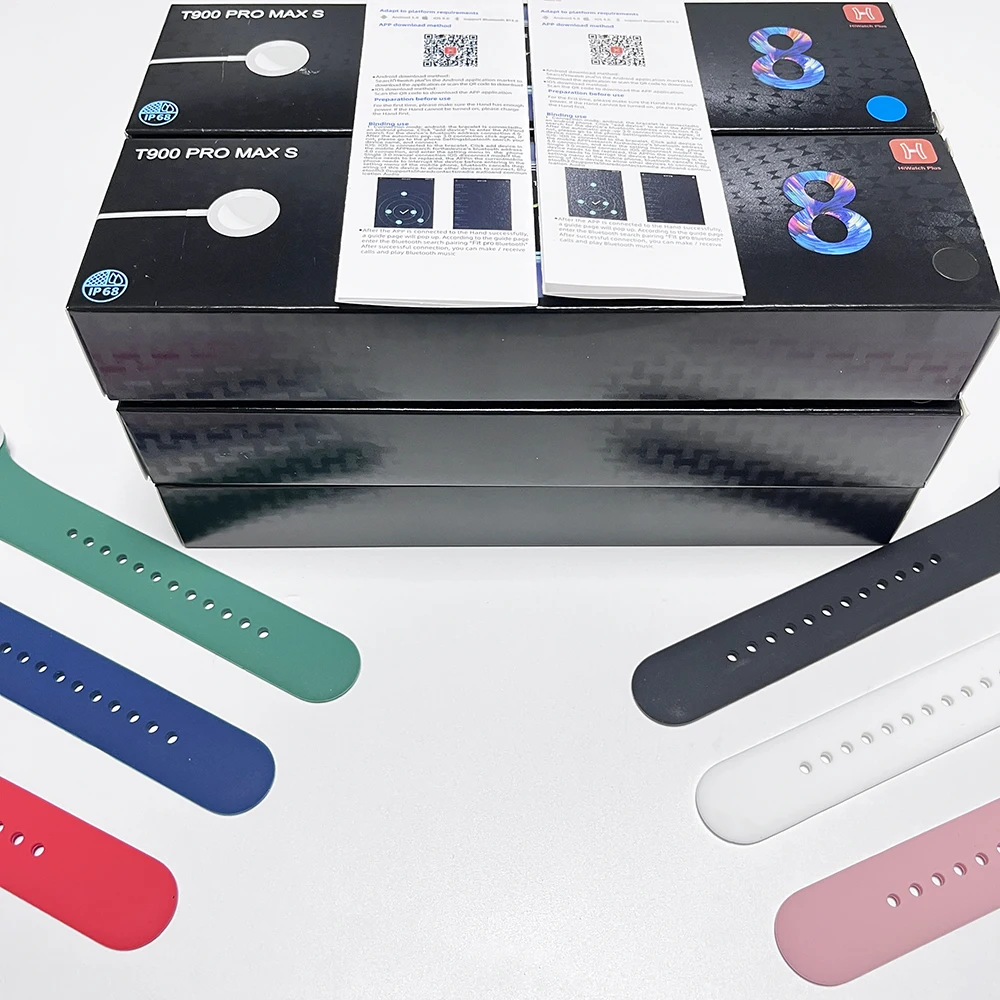 2022 IWO Smart Watch T900 Pro Max S Full Touch Fitness Tracker Make Calls Calculator Wireless Charger Smartwatch T900proMax S