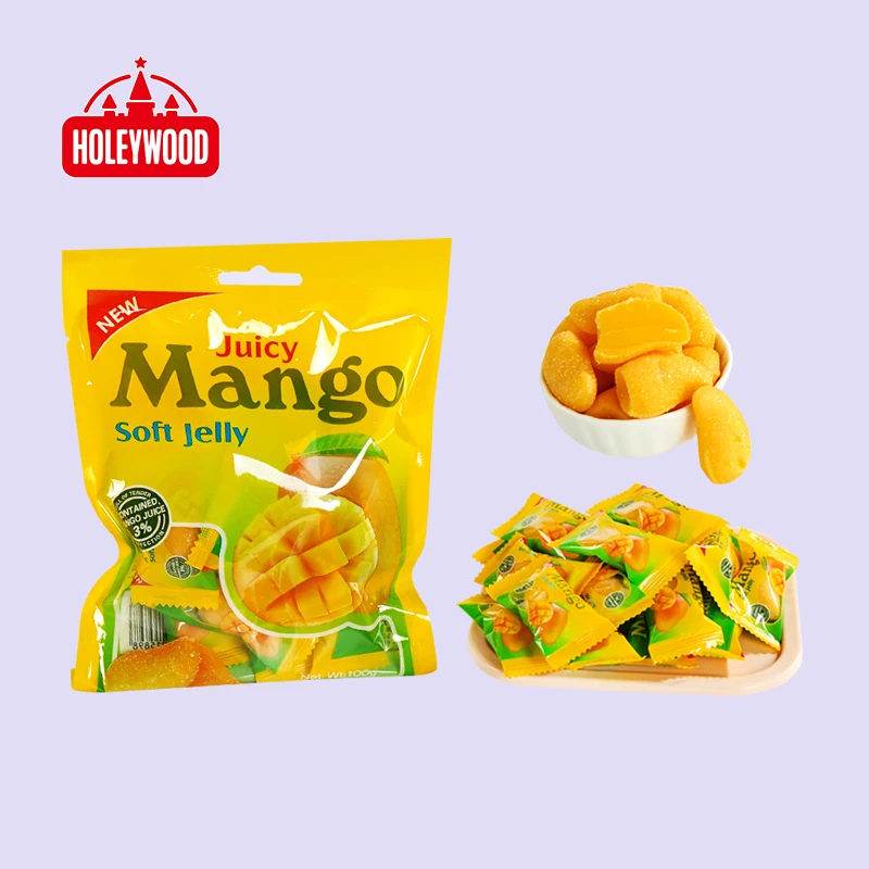 Holeywood 3D Мармеладные Конфеты со вкусом манго, 12 г, специальные китайские Халяльные мягкие фрукты, кислые оптовые продажи, сладкий фруктовый вкус