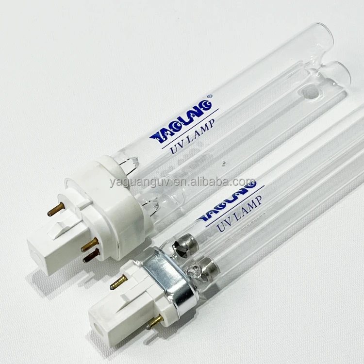 13W H Shape UVC Light 254NM Disinfecting UV Lamp GX23 G23 Lamp Base Quartz Tube
