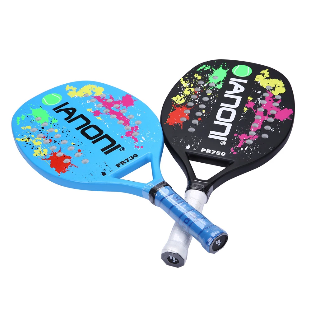 IANONI Factory custom carbon Fiber racket ball beach tennis racket set