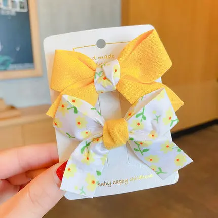Baby Bow Hair Clip Bangs Clip Hair Clip Lovely Girl Cloth Art Hair Card Hairpin
