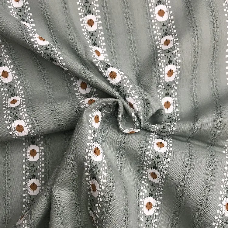 Новая хлопковая жаккардовая ткань 40 с принтом весна-лето женское платье рубашка ткань 679