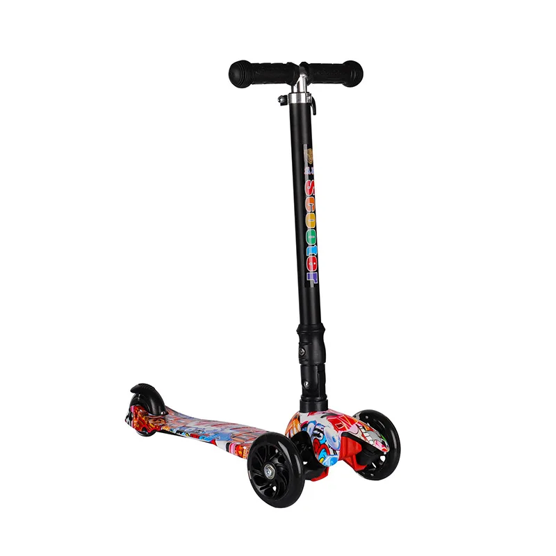 New Design Cute Kids Electric Scooter with LED Light 3 Wheels for Children Aged 6-8 Years Steel Body Material
