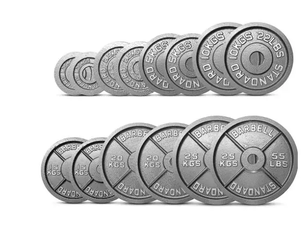 Gym equipment cast iron weight plates for fitness training