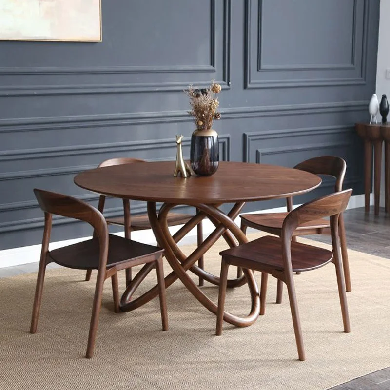 Modern Design Wooden Dining Room Furniture Luxury Creative Classical Round Dining Table