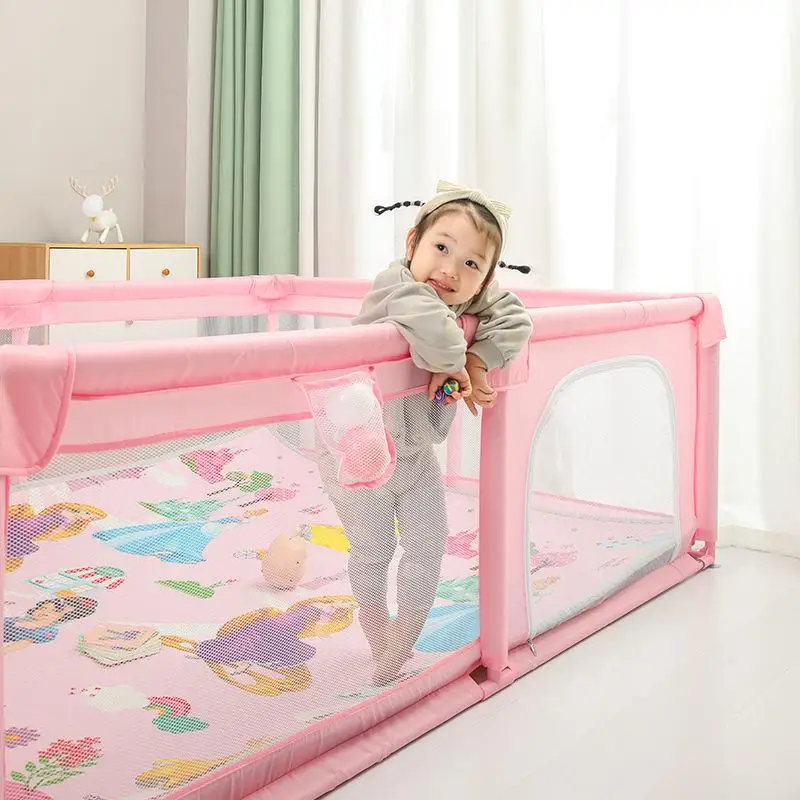 Durable Best Baby Playpen Gate Baby Fence Kids Safety Playpen Play Yards Portable Oxford Cloth Fabric Baby Playpens