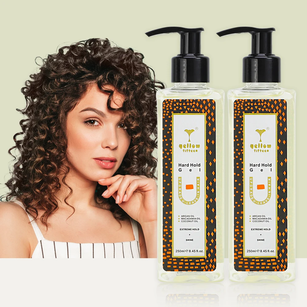 salon argan oil coconut oil shine moisture styling hard hold gel for curly hair