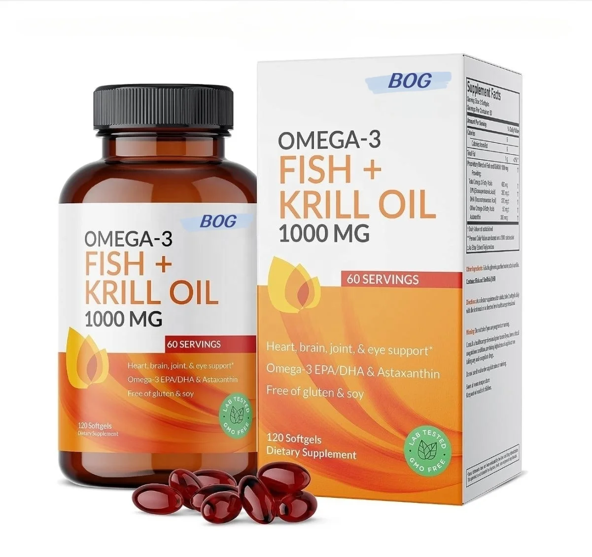 Dietary Supplement Vegan Omega 3 Fish Oil 1500mg High Potency DHA & EPA Omega 3 Supplement Softgel Capsule
