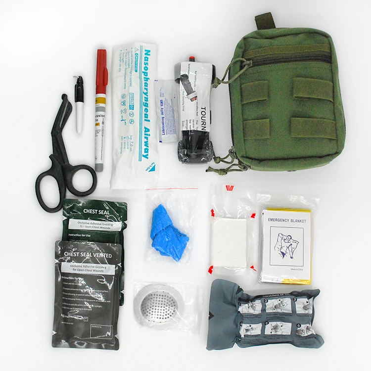 Medresq pneumpthorax needle ifak vented chest seal wholesale portable ifak molle utility bag pouch botiquin tactico ifak