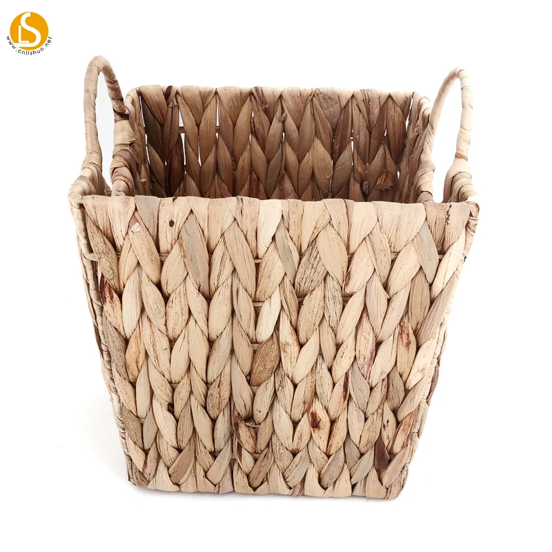 Promotional Hot Selling Straw Woven Multi Grid  Laundry Storage Straw Basket