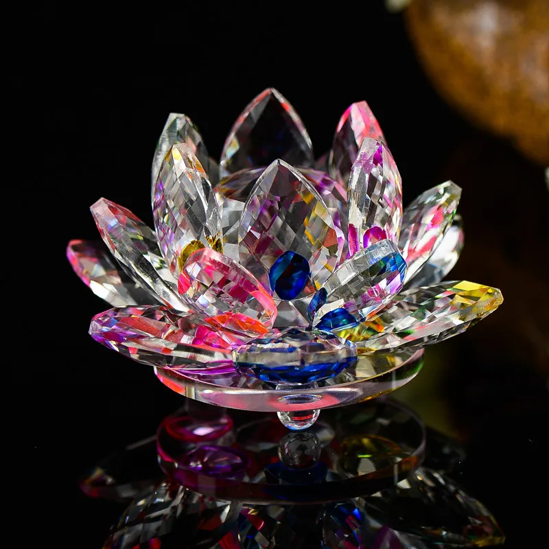 Wholesale Crystal Lotus flowers decoration for living room/drawing room/book room/temple,K9 Crystal Lotus Ornaments