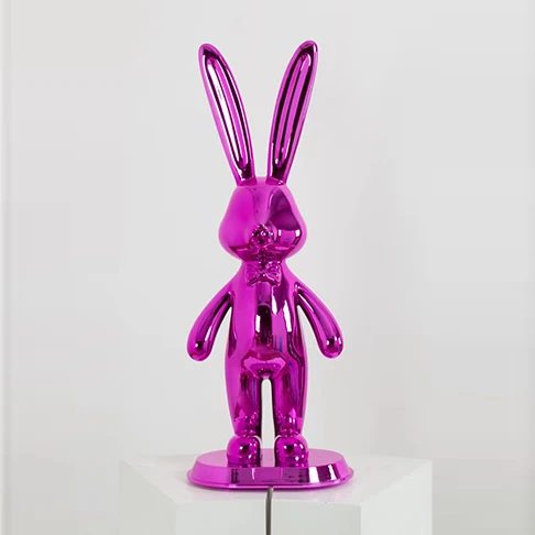 New Hot Sale Electroplated Pet Model Rabbit and Bear Mannequin Shop Decoration Colorful Electroplated Store Display Doll