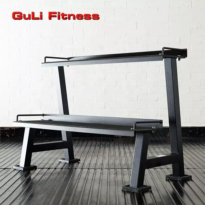 Fitness Kettlebell Storage Rack Home Gym Equipment 2 Layers Dumbbell Rack Weight Holder 2 Tier Kettle Bell Storage Rack