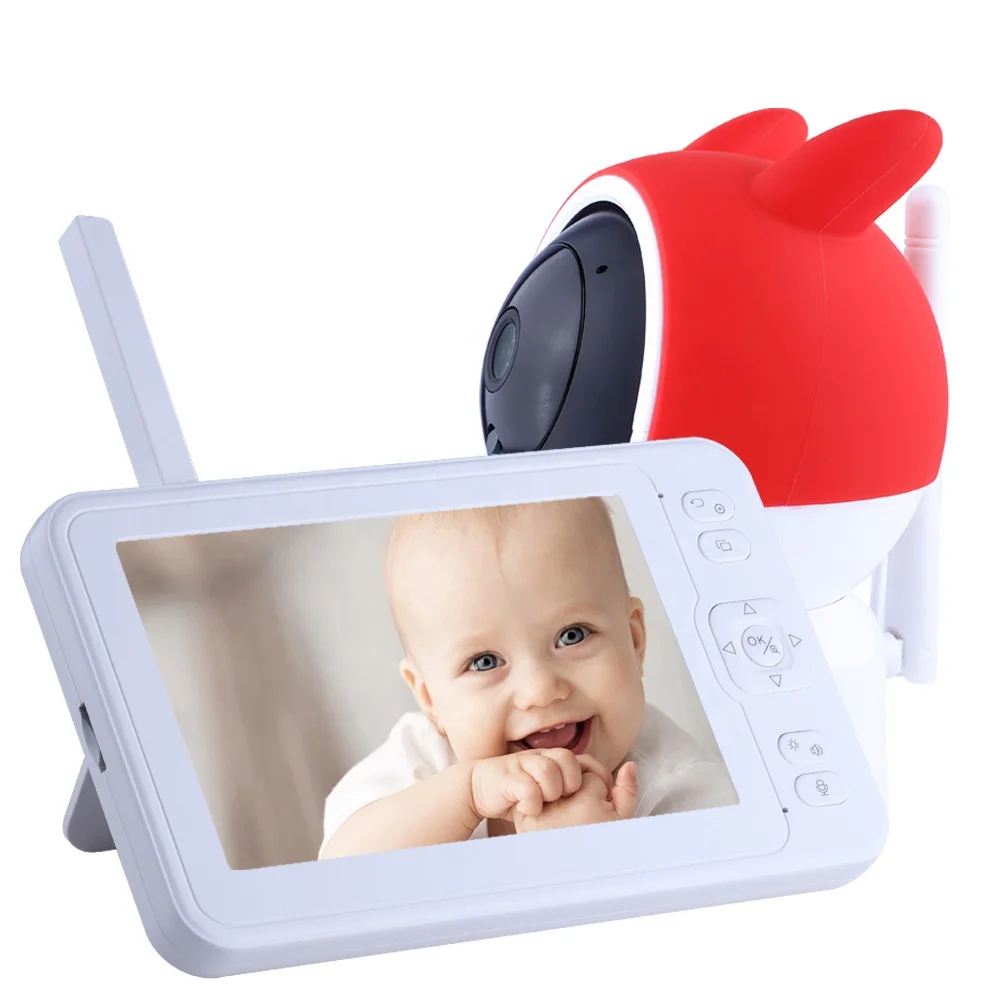 5 inch 2.0MP HD Home Security Pan/tilt Temperature Innovative Smart  Wifi 1080P baby monitor with camera and audio