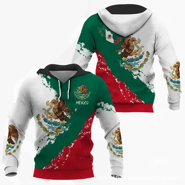 Fitspi New Arrival Mexico Custom Sweater 3d Printed Pullover Sports Hoodie Clothes In Stock Wholesale