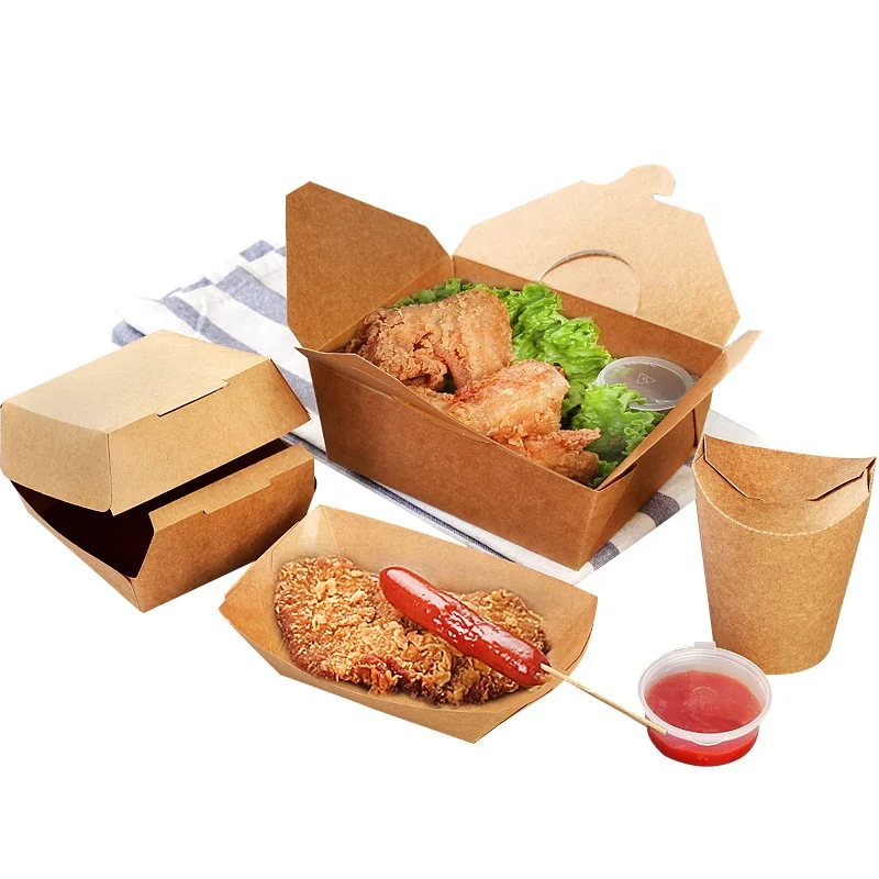 Wholesale Customization Printing Design Hamburger Takeaway Food Paper Packaging Disposable Art Paperboard Burger Boxes