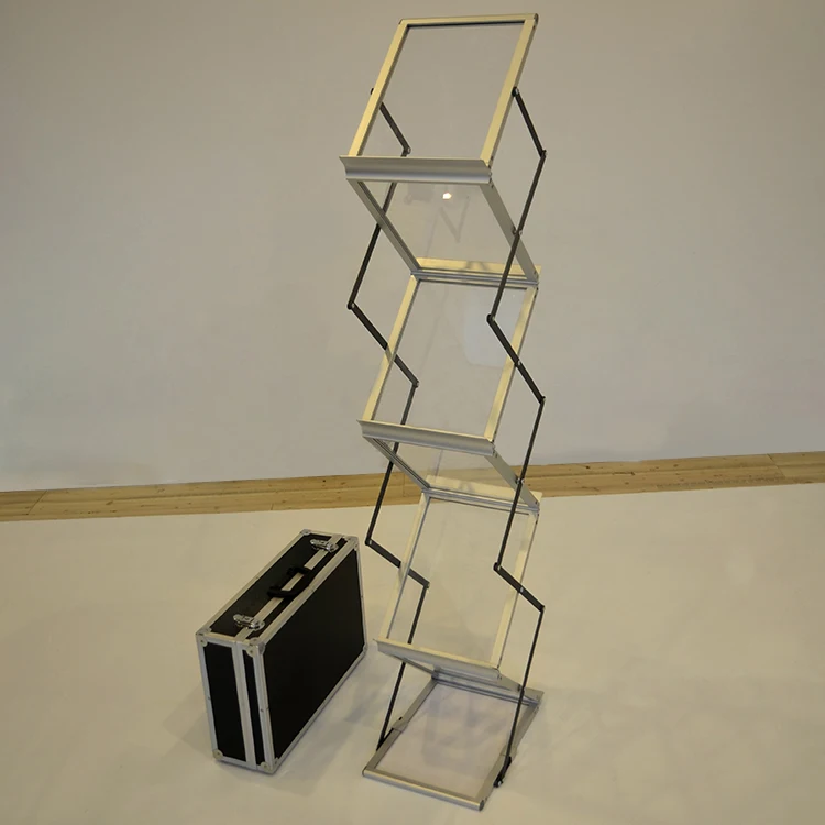 2020 Aluminum Fabric Brochure Holders Stand A4 Display Stand