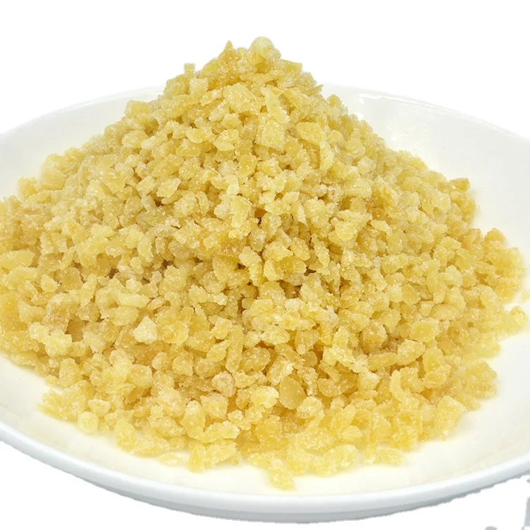 
Factory direct sell High Quality Dried fruit Crystallized Ginger Dice 1-5mm healthy food fruit mixer ginger foods 