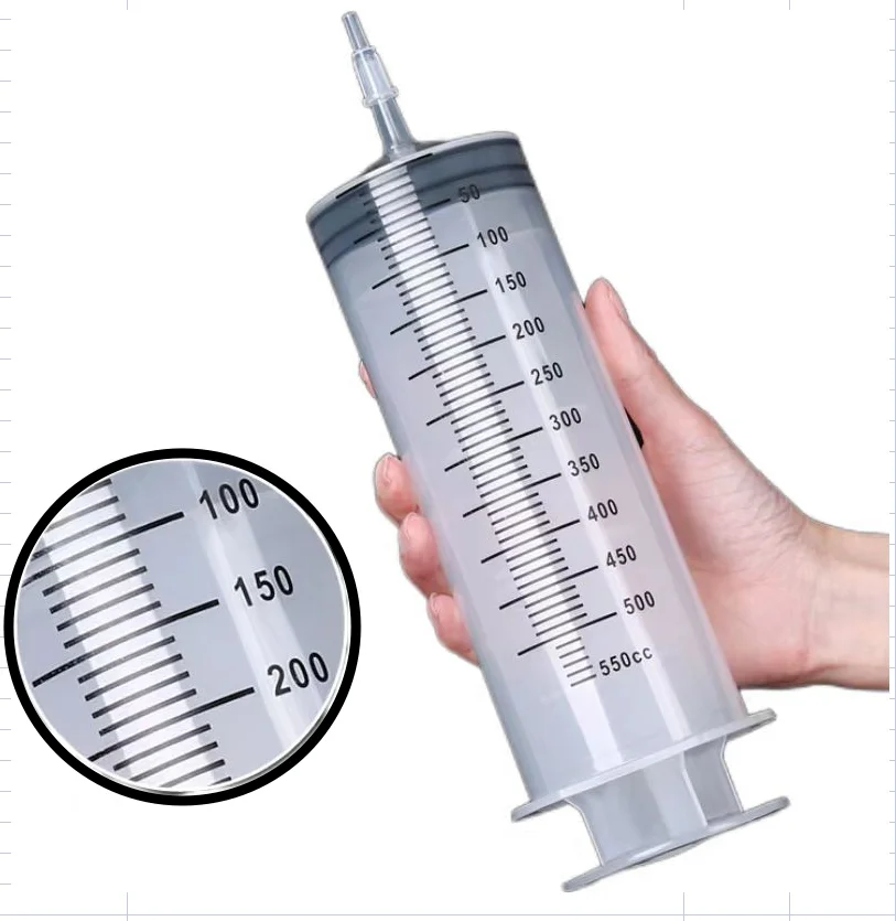 Manufacturer Safe and reliable 500CC syringe pump plastic disposable farm kitchen labs syringe 500ml