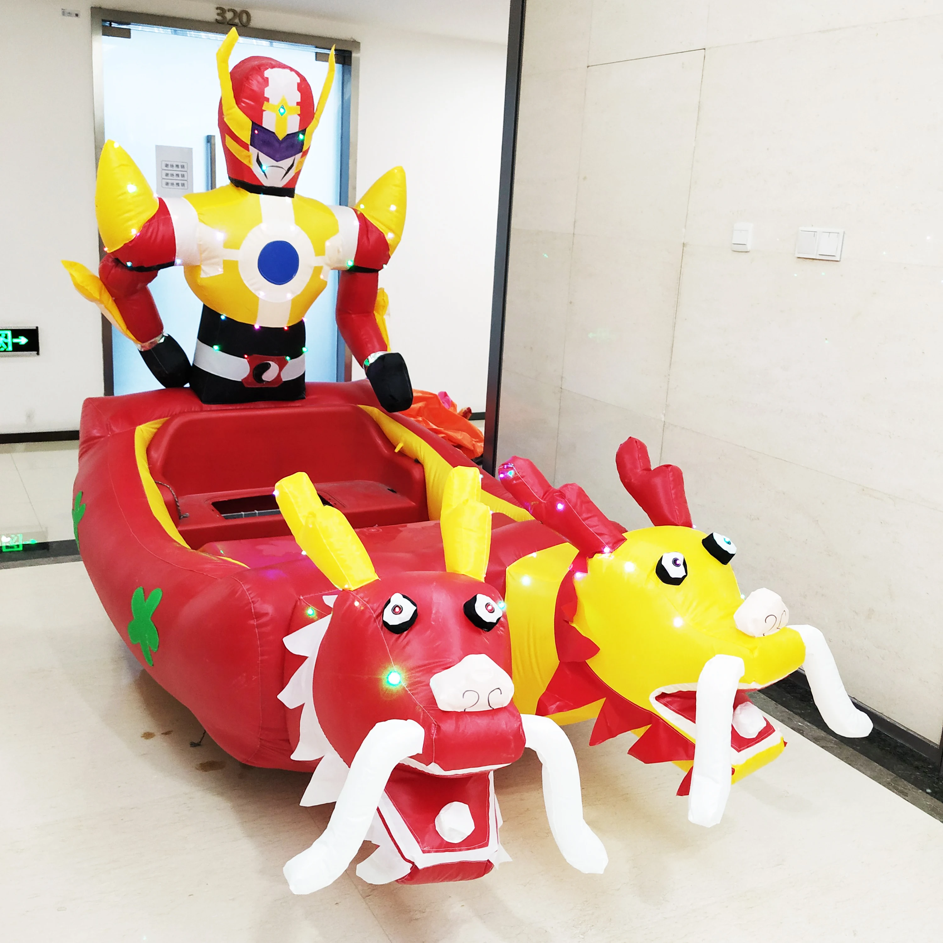 2021 new square double inflatable cartoon car with different models kids bumper car recreational balloon car