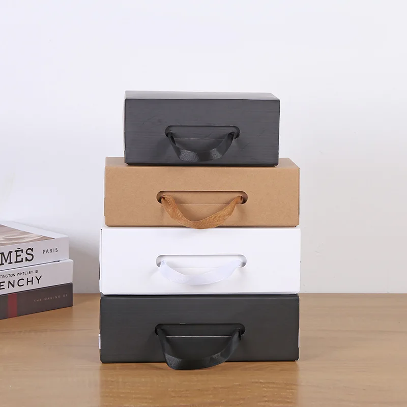 Reusable Shoe Boxes With Handle Simple Assembly Corrugated Box