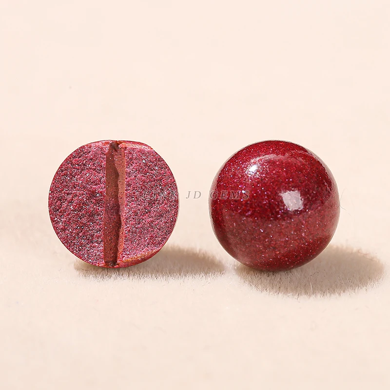 JD Natural Red Cinnabars Beads Round 4mm 6mm 8mm 10mm 12mm Semi Precious Stone Loose Beads for Necklace Bracelet Jewelry Making