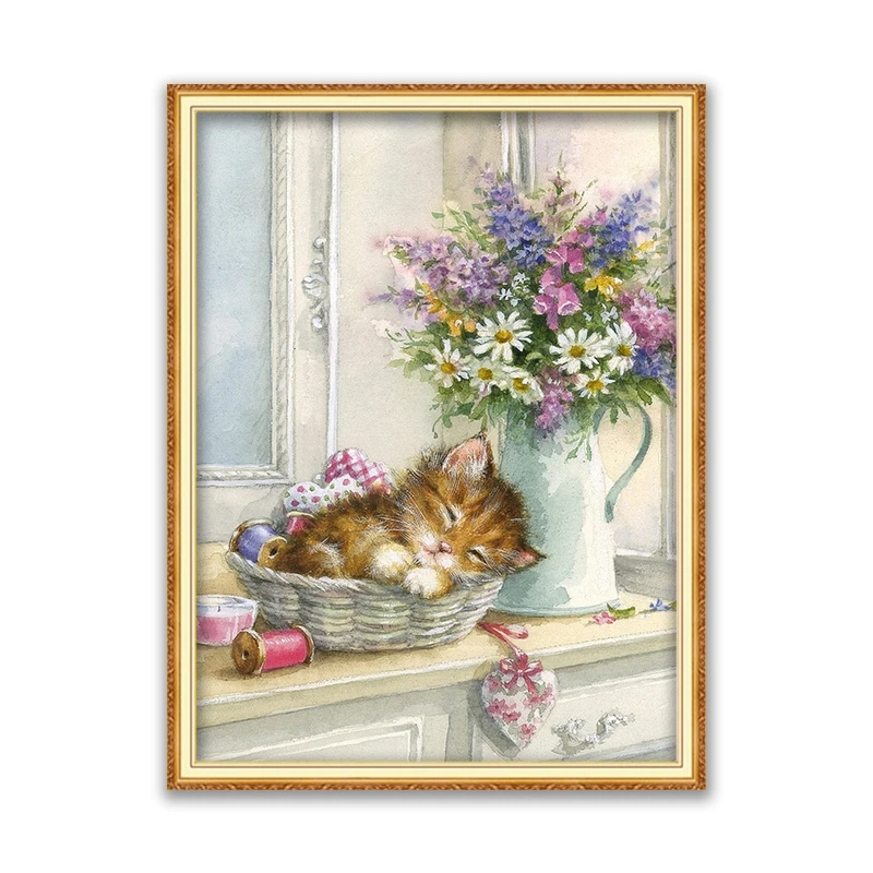 Meian Hot selling Full printer for cross stitch Painting Canvas Wall Art with great price