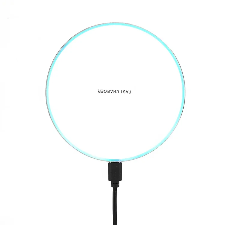 Smartphone Universal 15W 10W CE FCC ROHS Advanced Certification Led Light Fast Charging Wireless Charger Pad
