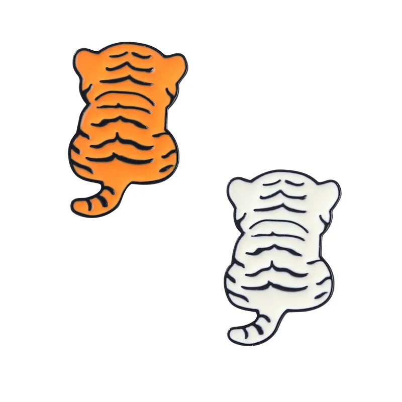 Mini Cute Little Tiger Shadow Pin New Cartoon Baby Tiger Animal Brooches Children Jeans Backpack Pin Badge