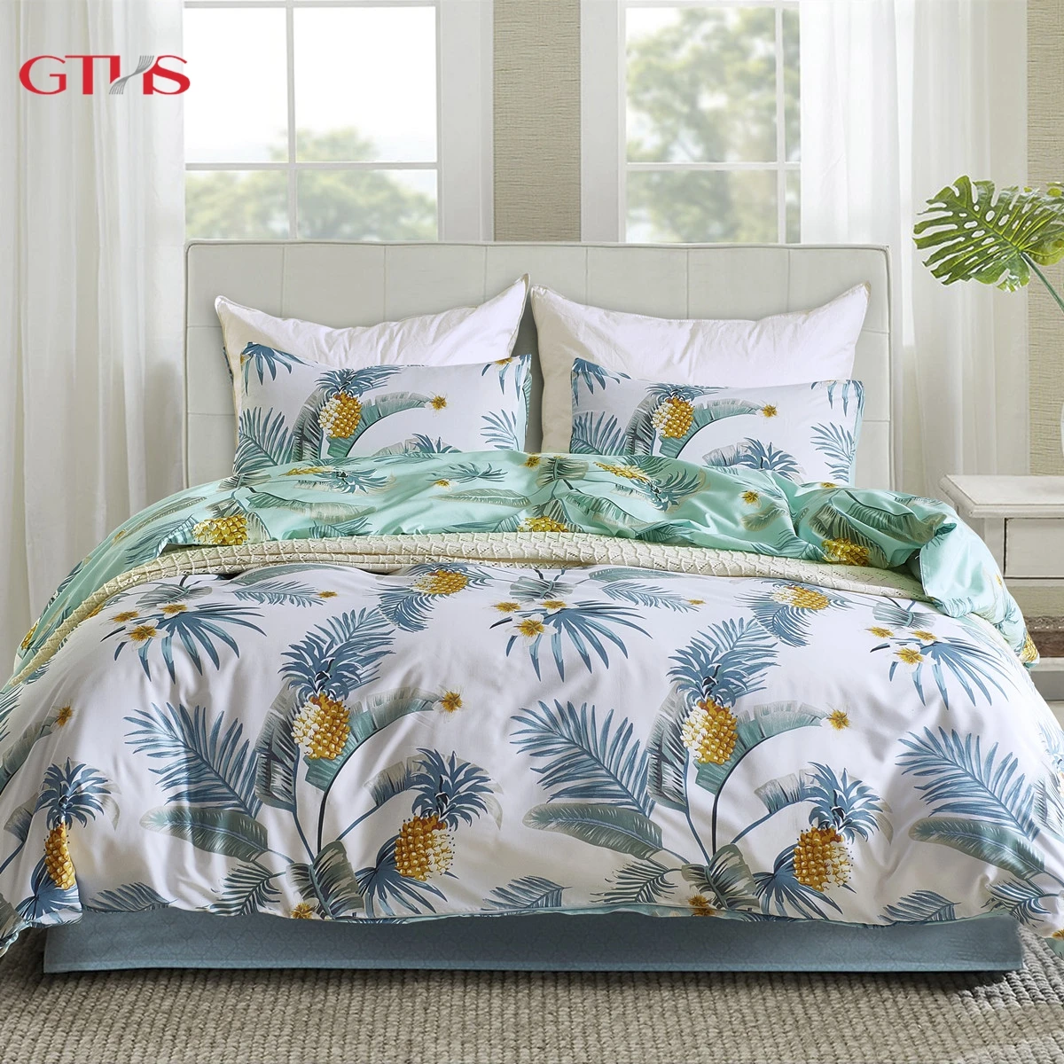 Microfiber Printed Skin-friendly Bedding set Washed Bed Collections Bedding Comforter Set