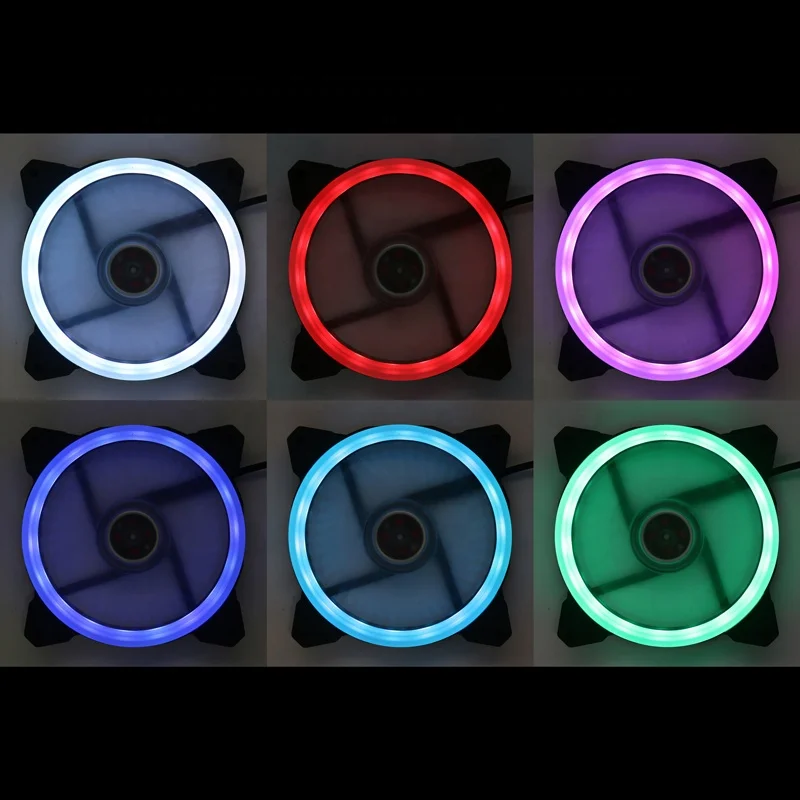 SURANUS NEW HOT RGB LED Fan FR Remote Control Colorful LED RGB Fan