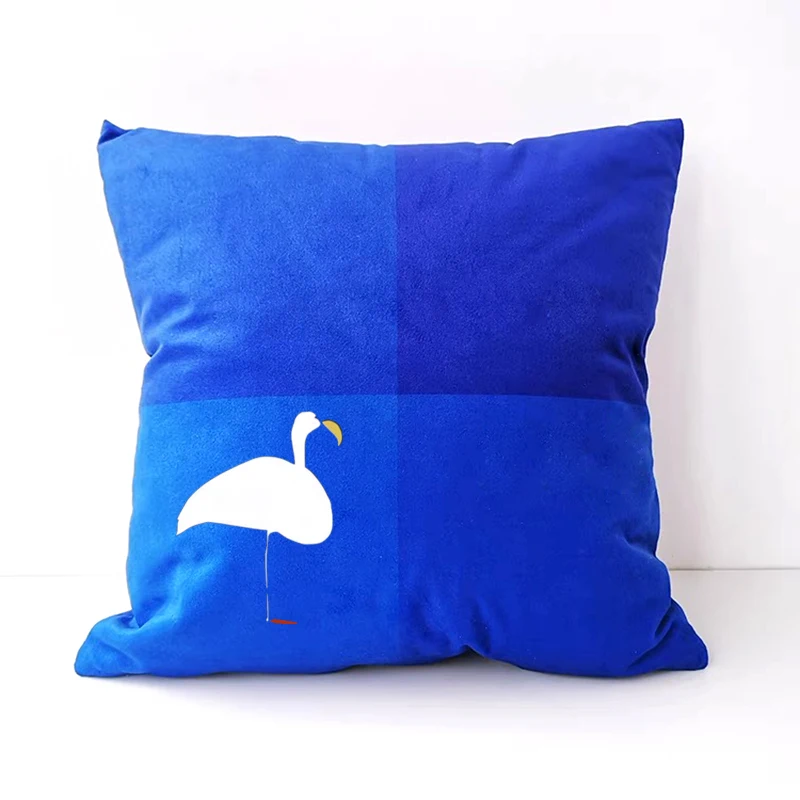 South Korean Sofa Throw Pillow Cover Custom Designer Pillowcase Dog Motif Fabric Cushion Covered