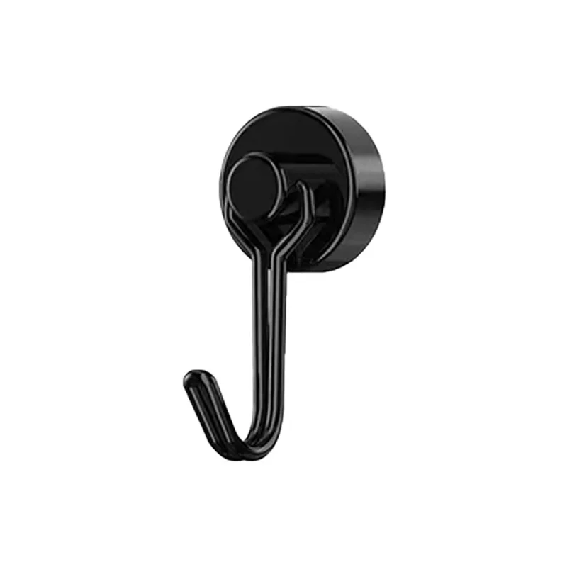 Powerful magnet metal punch-free black silver traceless hang tool magnetic rotating hook