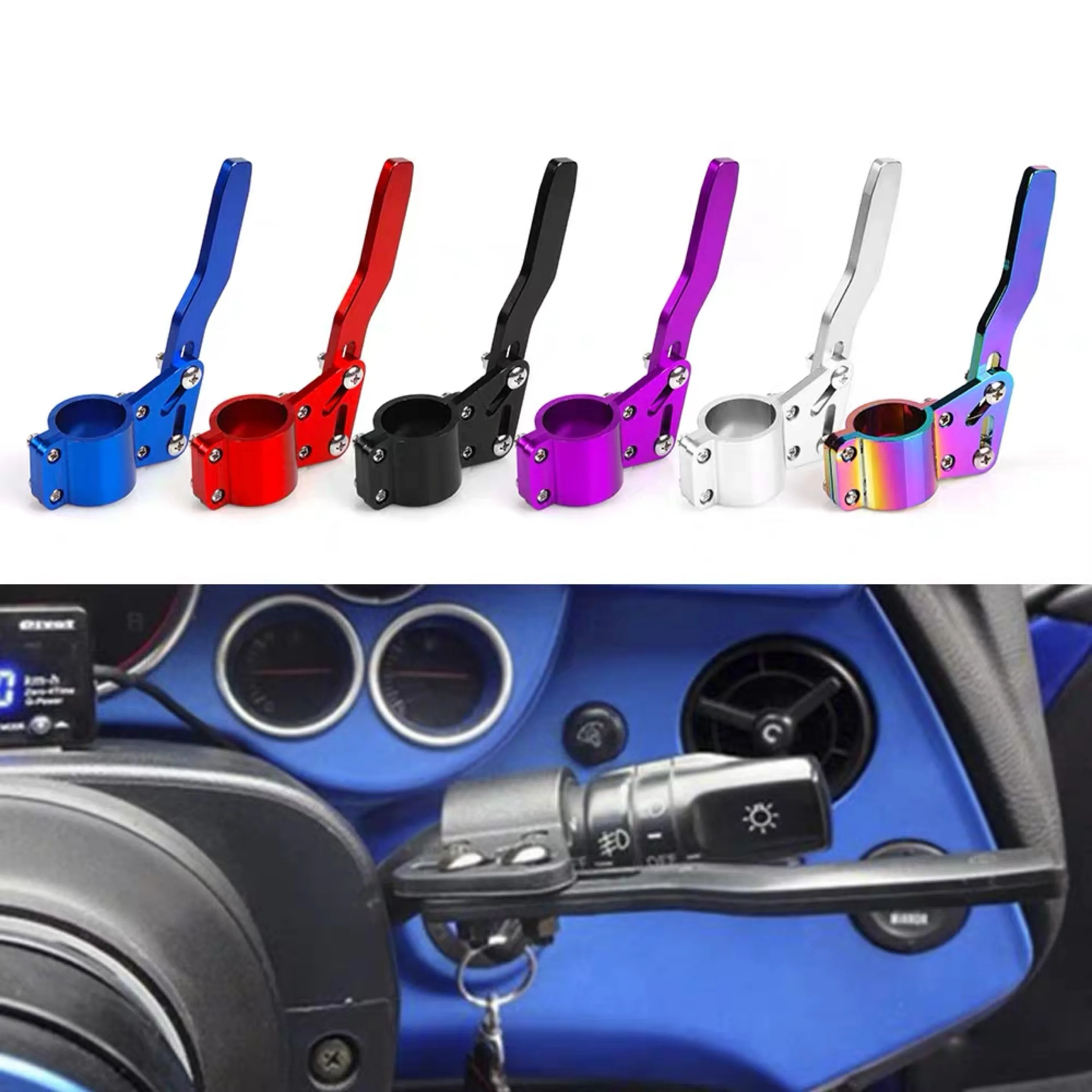 Aluminum Steering Wheel Turn Rod Extension Turn Signal Lever Position Up Kit