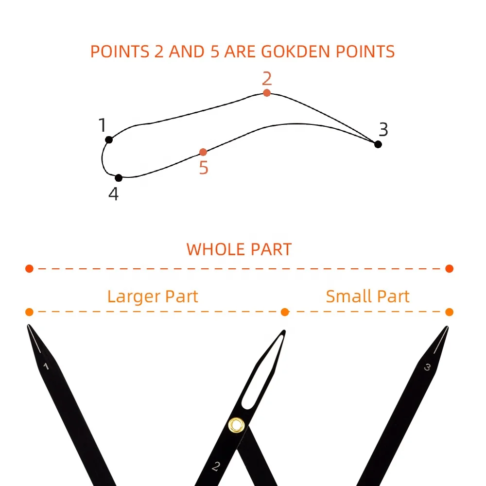 Permanent Makeup Ruler Measure Microblading ruler eyebrow shaping Makeup Tattoo Shaping Stencil Measuring Grooming Tool