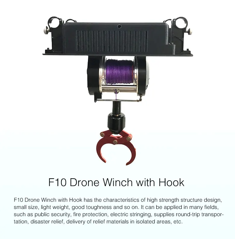 5kg Payload Release and Drop Device F10 Winch with Hook for drone UAV