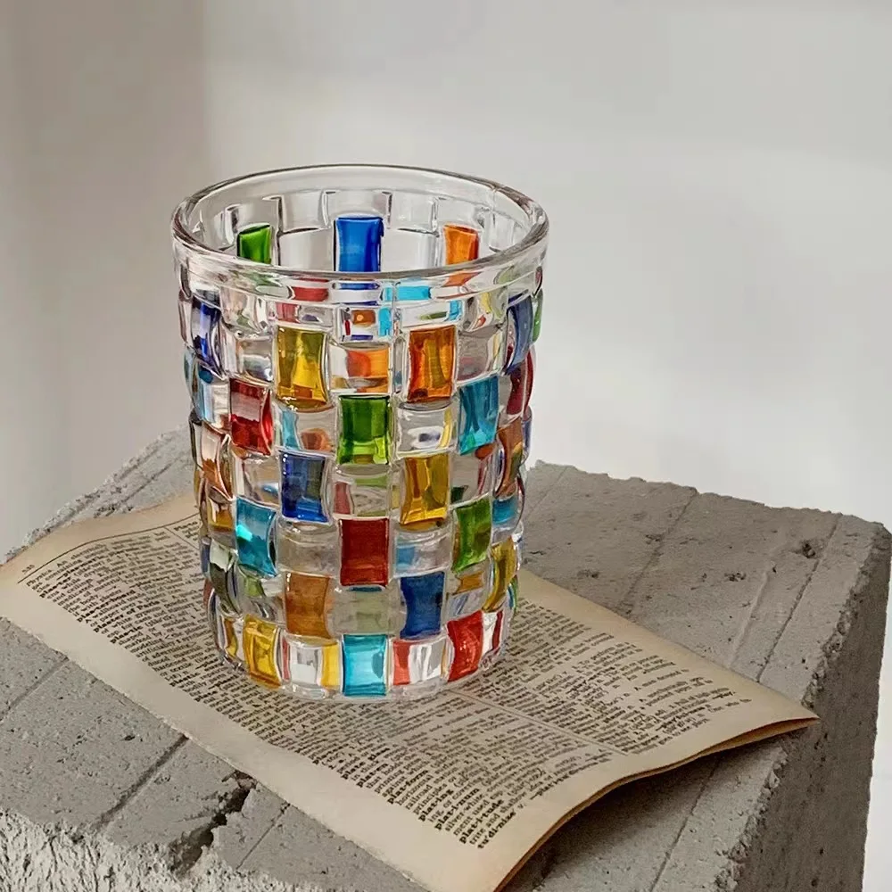 Factory Directly Sale Hot Selling Handmade Colorful Painted Light Luxury Whisky Wine Glass Cup Gift Set